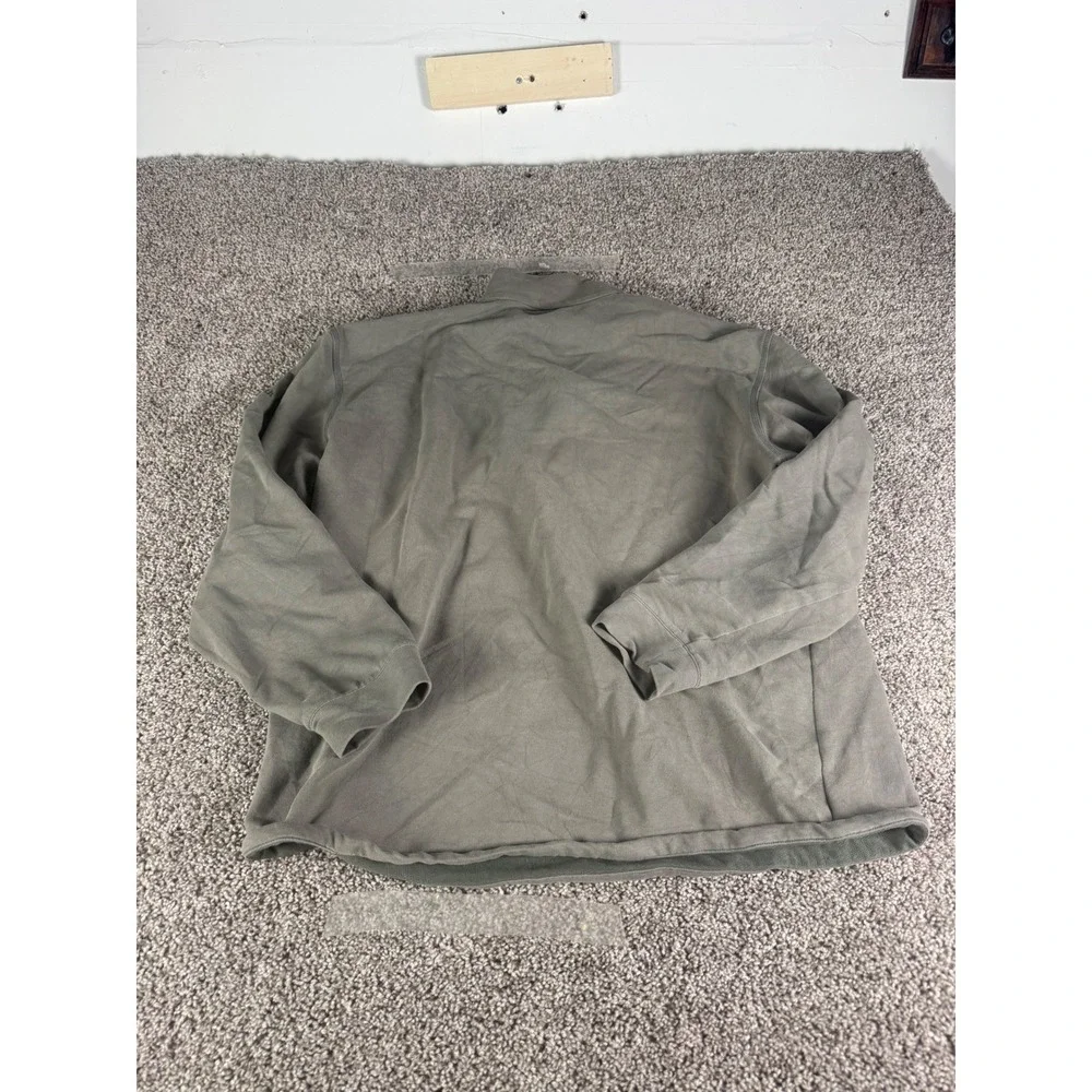 Ashworth Weather Systems Mens‎ XL Qtr Zip Pullover Olive Green Performance Top